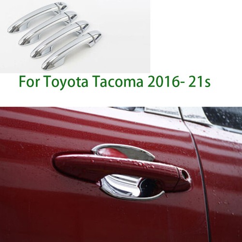 For Toyota Tacoma 2016-2021s Chrome Style Exterior Side Door Handle Cover Trim - Picture 1 of 6