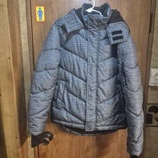 Arizona Boy's Gray Puffer Jacket Size Medium