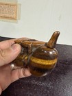 Rare Very Large Antique/ Vtg. Chinese Tiger Eye Stone Snuff Bottle — photo 4