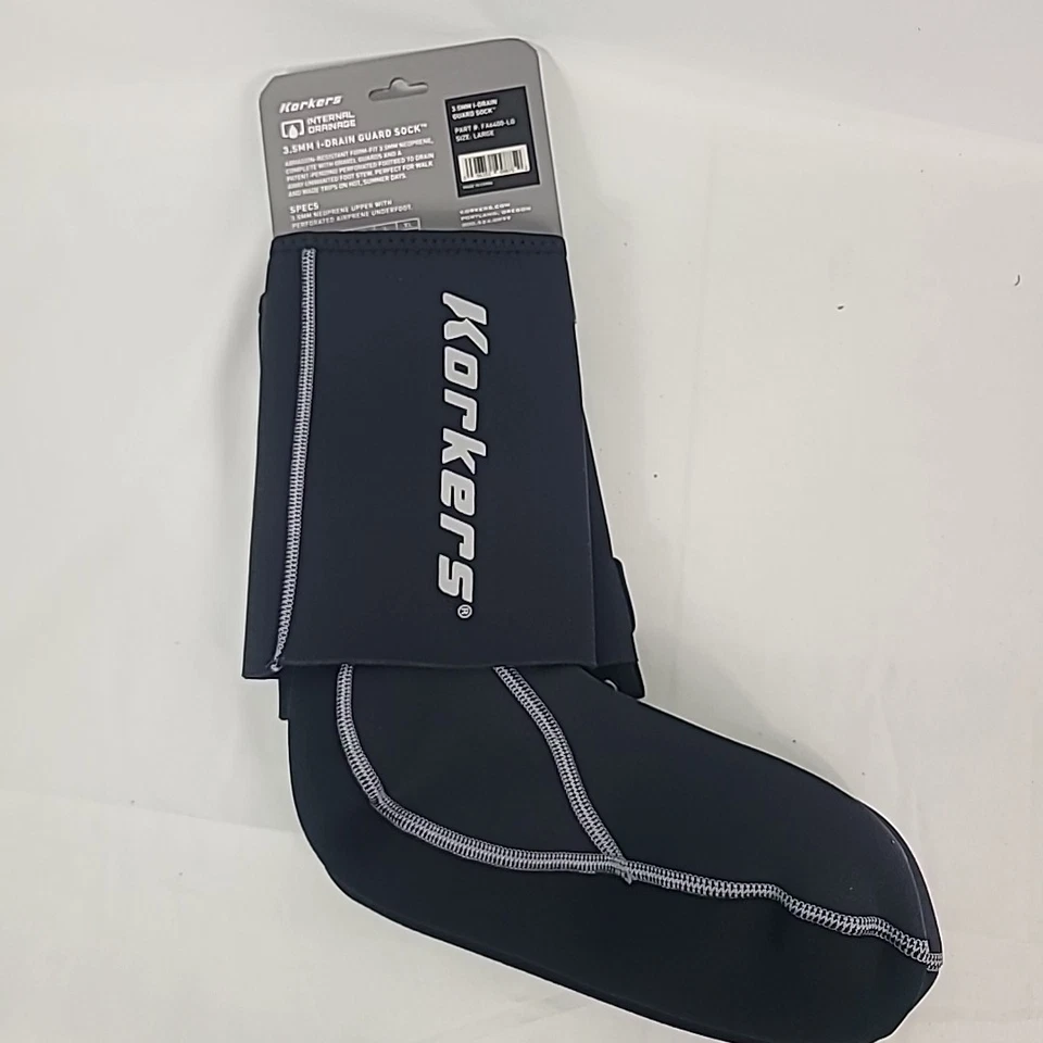 Calcetín protector de neopreno Korkers I-DRAIN 3,5 mm nuevo con etiquetas - tamaño grande Foto 3 de 4