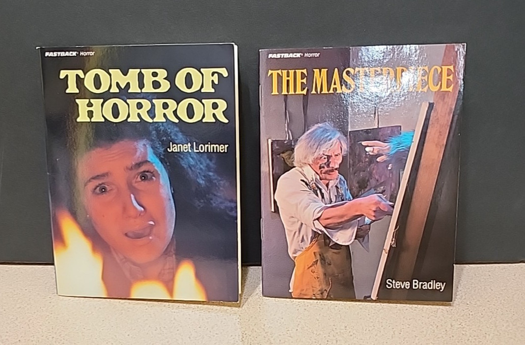 VINTAGE 1980s Fastback Horror Book Lot - Tomb of Horror & The Masterpiece - RARE