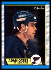 Adam Oates 1989-90 Topps #185 Blues NHL READ FREE SHIPPING AutographDen