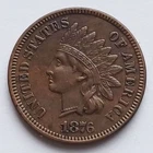 1876 Indian Head Cent XF, Better Date & Grade Penny 1C coin