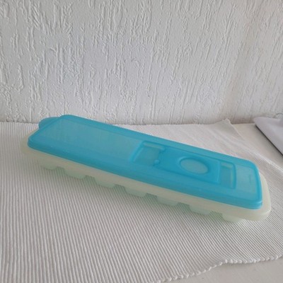 TUPPERWARE  Eiswürfelbereiter Form Behälter Eisi Eiswürfler Selbermachen Türkis 