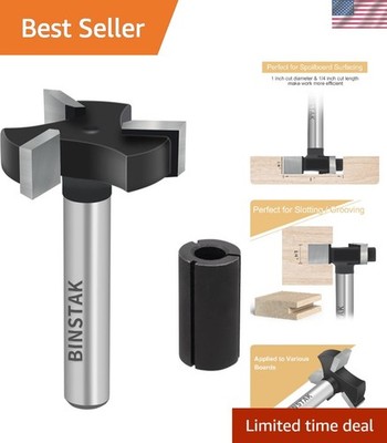 Versatile 1-inch CNC Router Bit | Slab Flattening & Trimming for Woodworking