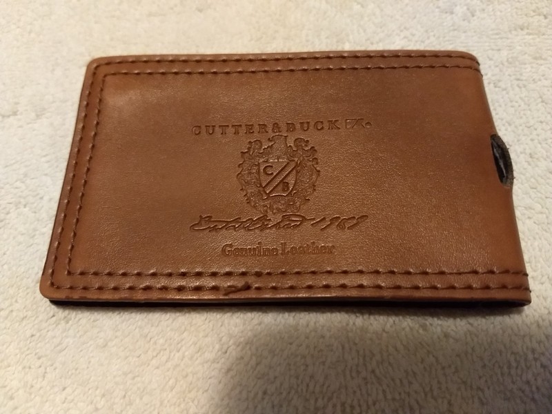 Cutter & Buck Legacy Genuine Leather Identification Tag, Branded