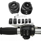Black Switch Housing 6 Button Caps For Harley 02-17 Vrod VRSC 96-13 XL FLHR Dyna