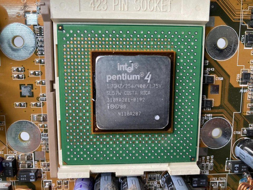 Vintage ASUS P4T w/ PGA423 Intel Pentium 4 SL57W 1.7GHz CPU 384MB 184pin RDRAM - Image 3 of 4