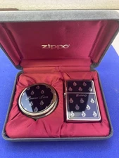 Brave Lion Zippo Lighter Unused Black Oxidation Pocket Ashtray 2003