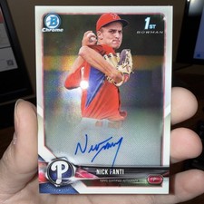 2018 Bowman Chrome Prospects - NICK FANTI - 1ST BOWMAN AUTO #CPA-NF - Phillies