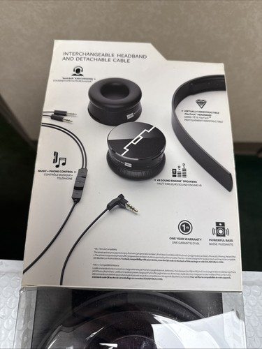 Auriculares intrauditivos con cable Sol Republic Tracks V8 diadema intercambiable negros - Imagen 7 de 7