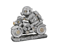 Gilde Dekoobjekt Schwein "Steampunk Motor-Pig" 37225 Kunstharz 23x21 cm