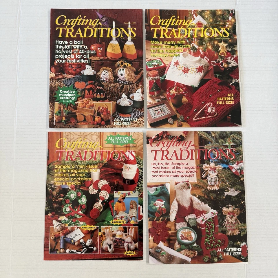 Vintage Craft Magazines Lot of 8 Crafting Traditions Complete 1996 - Image 3 of 3