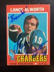Lance Alworth Autographed 1971 Topps Football Card #10 Chargers HOF Bambi