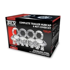 Trux THUB-C6 Wheel Accessories   Hub Cap Kit, Stainless Steel, For Trailers