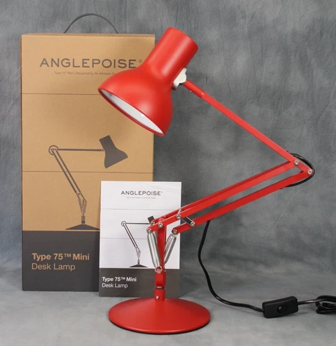 Original Anglepoise Type 75 Mini Signal Red Desk Lamp Brand New RRP £189