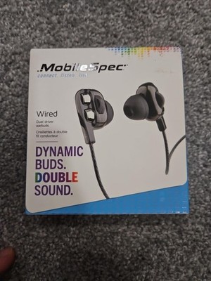 NEW MOBILESPEC STEREO Dual Driver EARBUDS MIC MBS10307