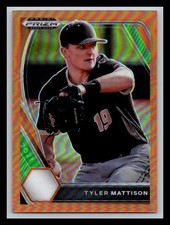 2021 Panini Prizm Draft Picks Neon Orangem #PDP104 Tyler Mattison #/50