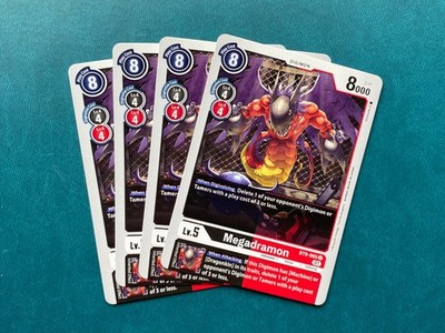 Megadramon BT9-065 Playset X Record Digimon Card Game x4