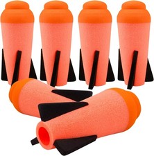 Ruibytree 6 Packs Mega Missile Refill for Nerf N-Strike Elite 4.7", Orange