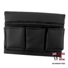 Universal Car Door Side Storage Pocket - Black Leather Window Armrest