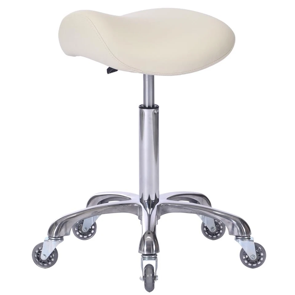 Professional Saddle Stool with Rolling Wheels - Perfect for Home Office & Salons - Image 3 of 4
