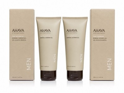 AHAVA Men Time To Energize Mineral Shower Gel 6.8 fl oz 200ml Lot of 2 New