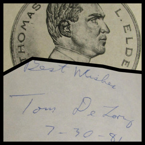 THOMAS L ELDER "A Catalogue of His Tokens and Medals" by THOMAS K DELOREY signed