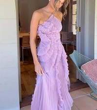 Chiffon Bridesmaid Dress Halter Long Prom Size Small