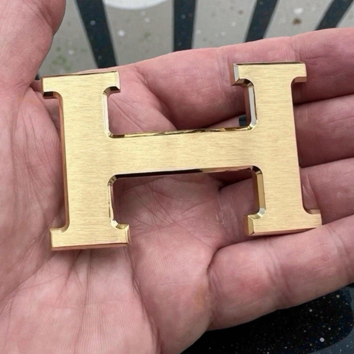 Authentic HERMES 38MM Gold Constance H Belt Buckle W/ Dust  display picture 3