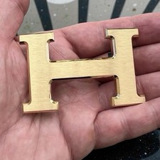 HERMES 38MM Gold Constance H Belt Buckle W/ Dust Bag excellent 