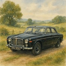 Rover 3500 P5B Classic Car Birthday Card or Greetings Card