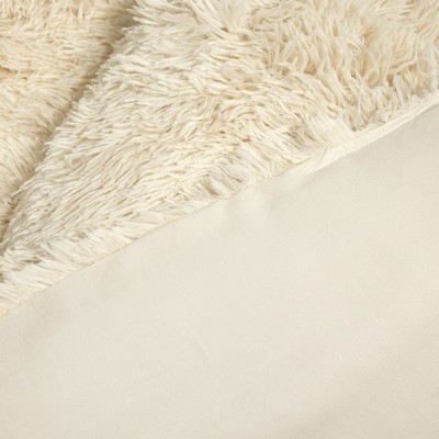 Lush Decor Emma Faux Fur Comforter Set Wheat Twin XL