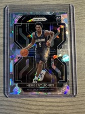 2021-22 Prizm Basketball Herbert Jones Cracked Ice Prizm Rookie RC #329
