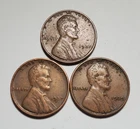 1937 P S 1939 P LINCOLN WHEAT PENNY 3 COIN SET #P2356
