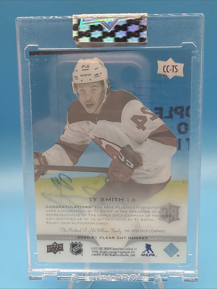 2020-21 Clear Cut Ty Smith Encased RC Auto #CC-TS New Jersey Devils - Image 2 of 2