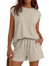 Womens Lounge Two 2 piece Sets Summer Outfits 2026 Loungewear Matching Vacati...