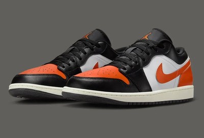 Nike Air Jordan 1 Low Shoe Shattered Backboard Orange Black 553558