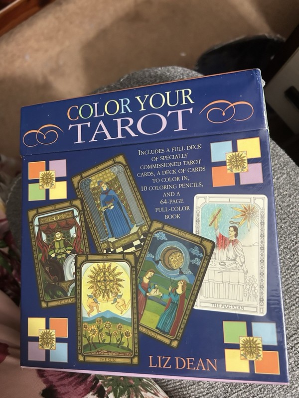 Color Your Tarot by Liz Dean - Complete Deck and Coloring Book