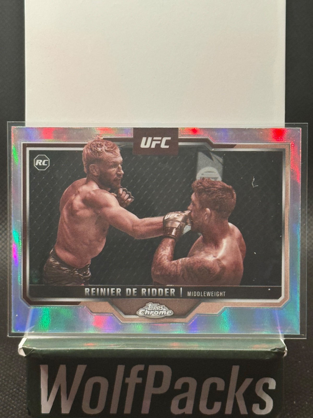 2025 Topps Chrome UFC - Reinier de Ridder #185 Negative Refractor (RC)