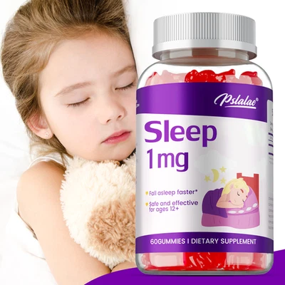 PSLALAE Sleep 1mg - Children's Sleep Aid Gummies To Help You Fall Asleep Faster