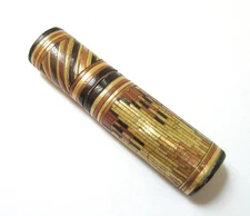 Antique Napoleonic POW Straw Work Needle Case