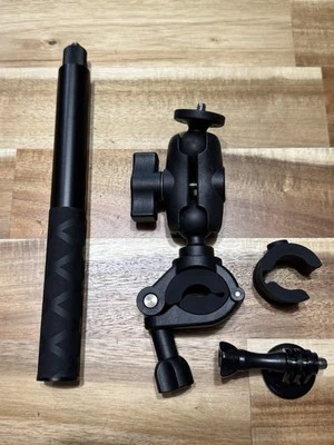 GEMI 114cm Invisible Extendable Selfie Stick + Motorcycle Mount for Insta360 X3 X4 X5
