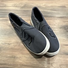 Blowfish Unisex Kids 8 Canvas Slip-On Low Top Sneakers Black/White Round Toe