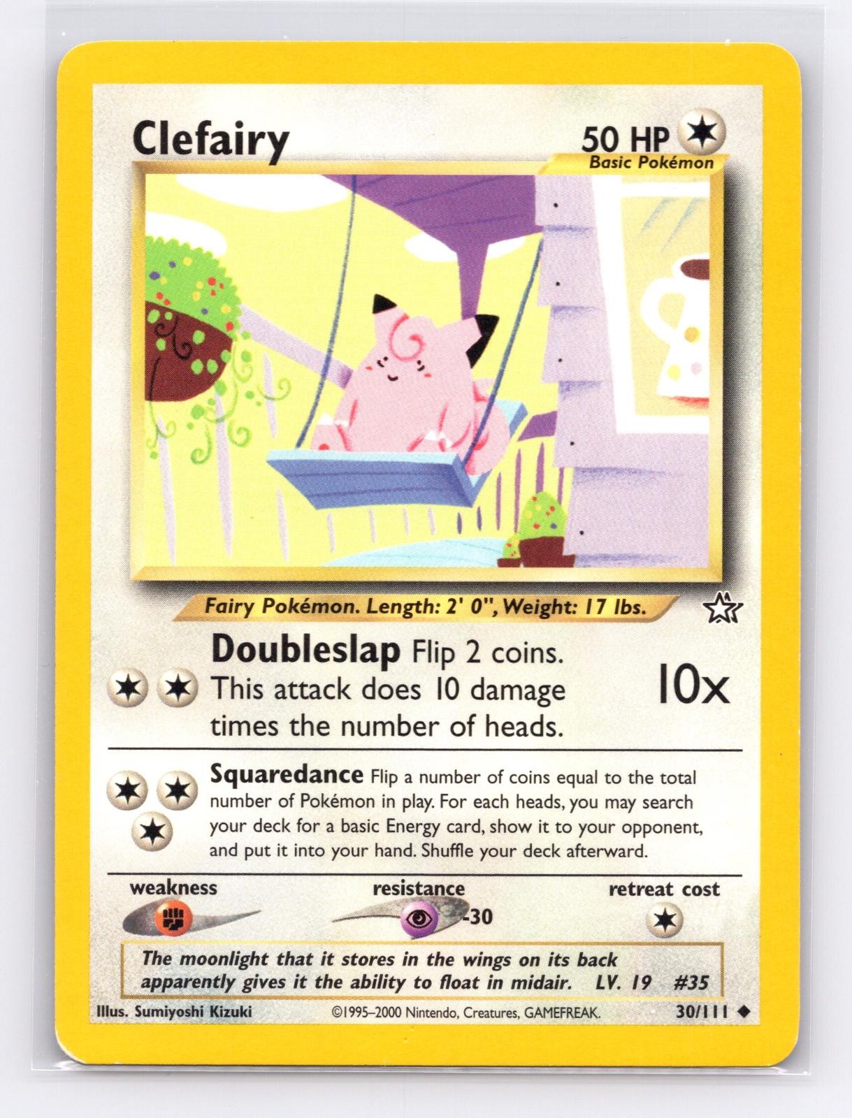 Clefairy 30/111 Uncommon Neo Genesis Pokemon Unlimited Lightly Played