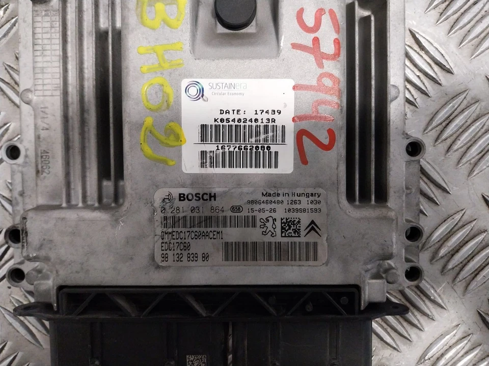 0281031864 CENTRALINA MOTORE / 9813283980 / 1184144 PER CITROËN C4 II NC_ 1.6 - Immagine 3 di 4