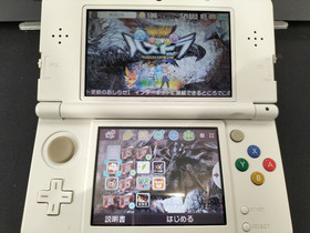 B3619 Nintendo new 3DS console White Japan w/pen DL game x