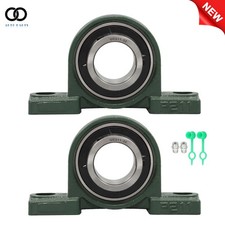 2Pack UCP211-32 Pillow Block Bearing 2" Bore 2-Bolt Self-Aligning Solid Base