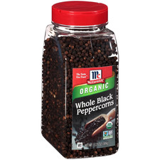 Mccormick Organic Whole Black Peppercorns 13.75oz Fresh Grinder Refill Spice