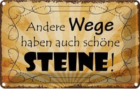 Blechschild 20X30 Cm Andere Wege Auch SchöNe Steine Spruch Zitat Deko Geschenk M